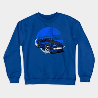 Monster blue drift car Crewneck Sweatshirt